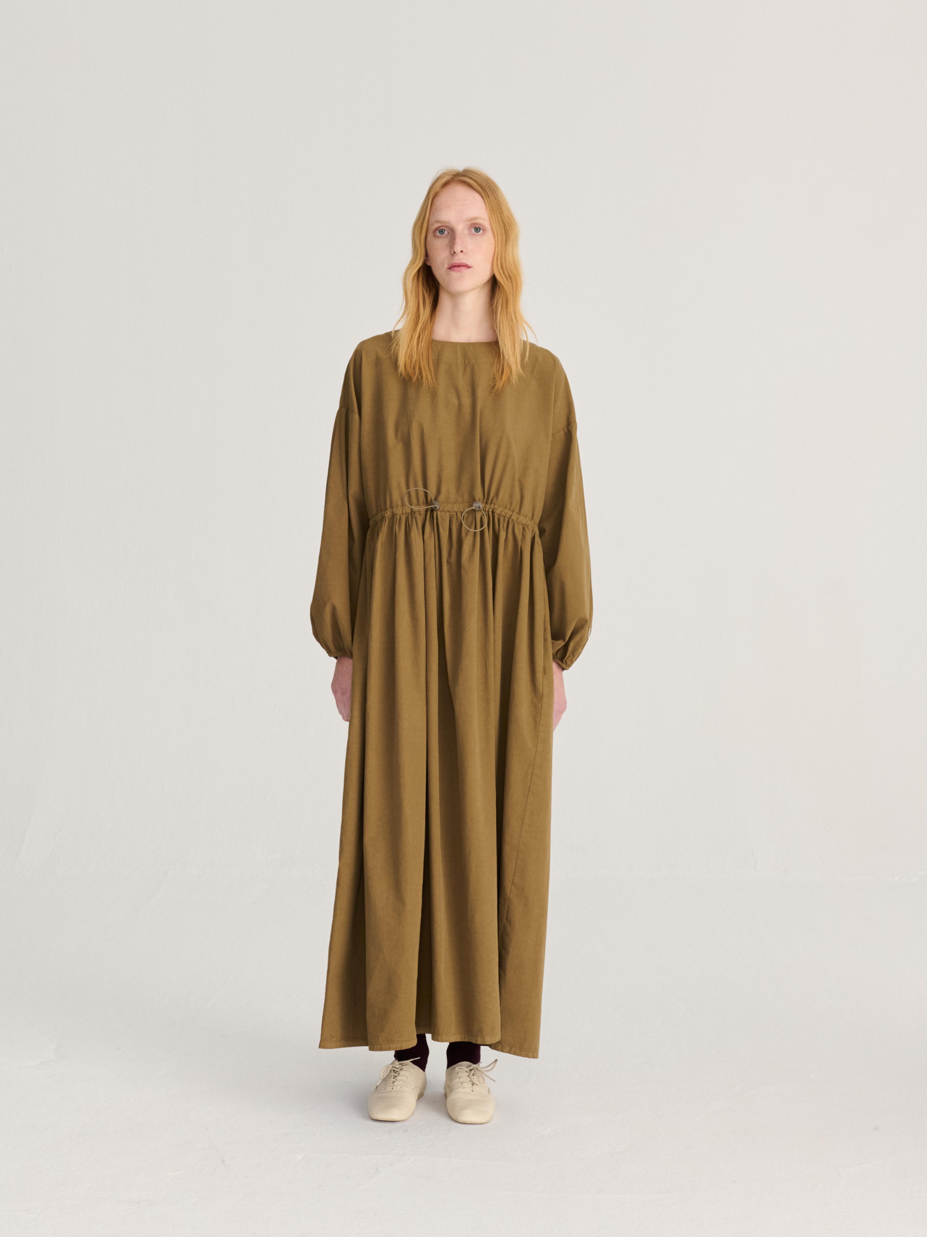 Bobo Choses Poplin Elastic Waist Dress Khaki Damen Maxi Kleis khaki